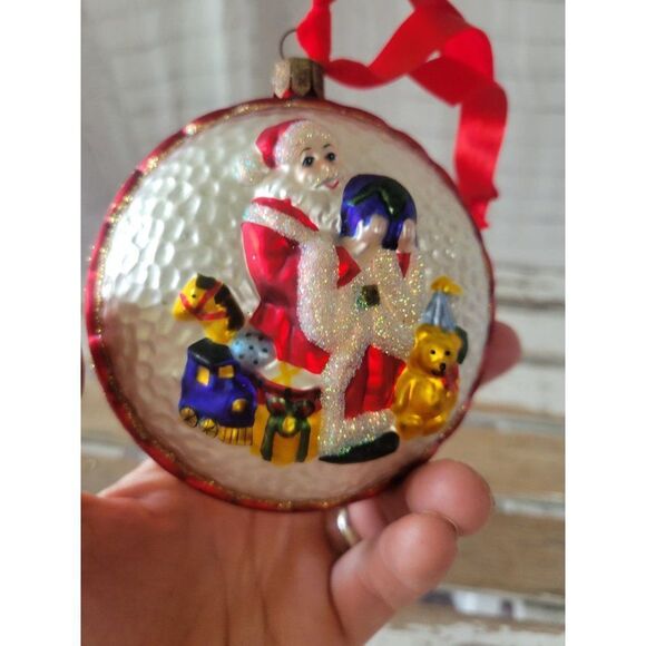 Waterford Santa globe toys glass red Xmas tree - Picture 4 of 8